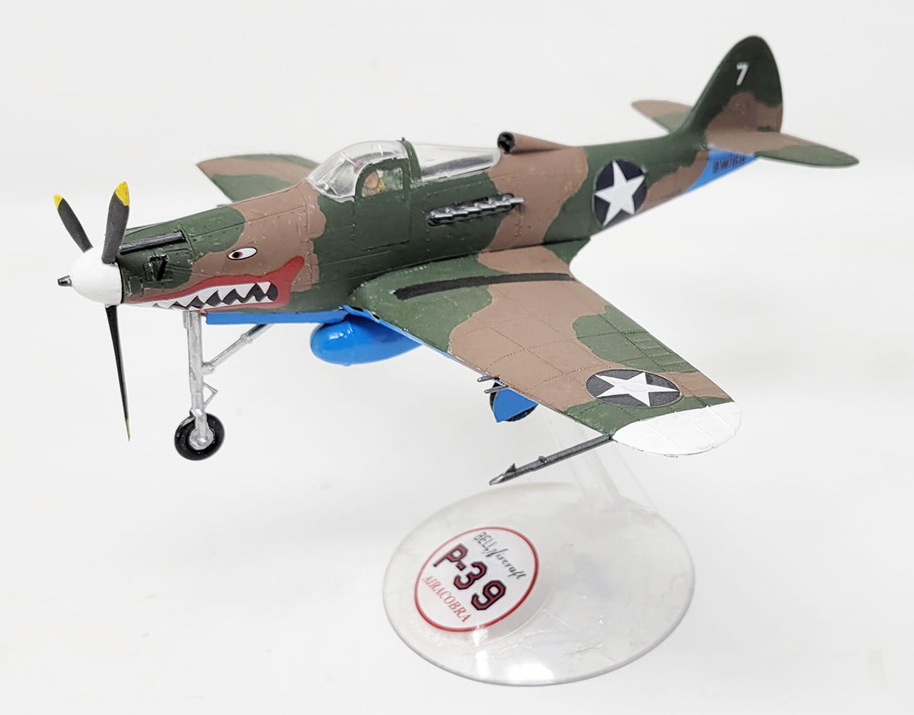 1/46 Atlantis P-39 Bell Airacobra WWII Fighter Plastic Model Kit