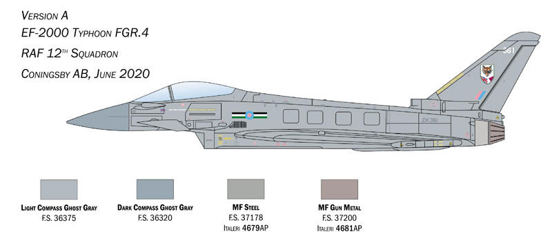 人気満点 1/72 Italeri EF-2000 Typhoon in R.A.F. Service Plastic Model 完成品