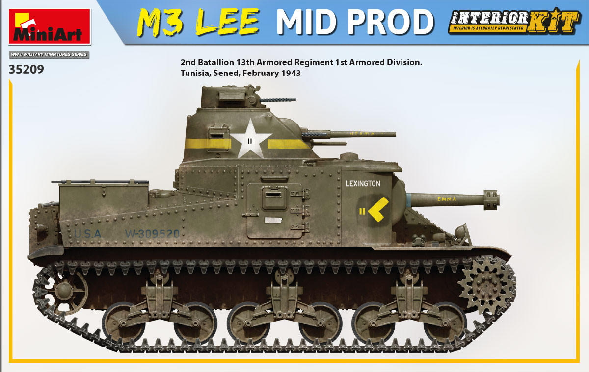 1/35 Miniart M3 Lee Mid Production Tank w/Full Interior - Squadron.com