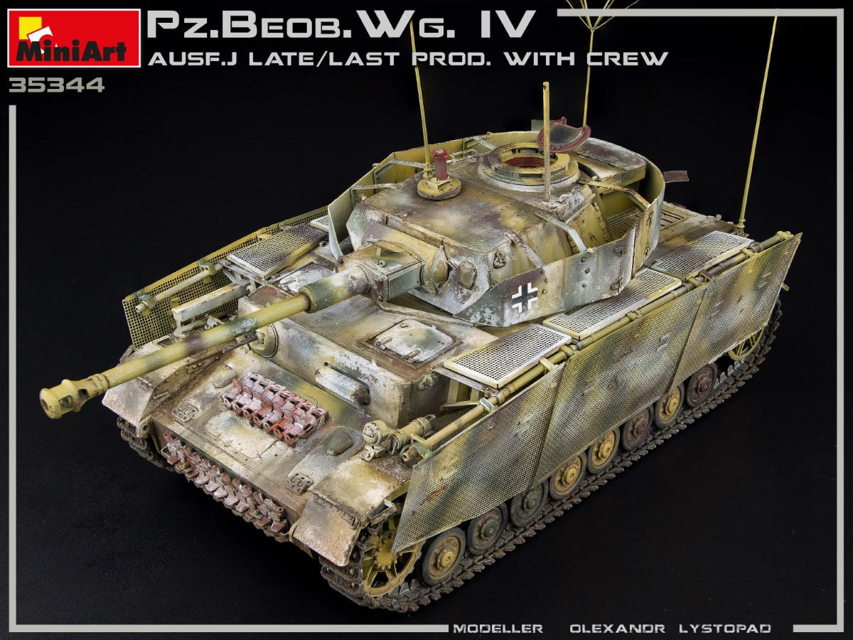 1/35 Miniart WWII PzBeobWg IV Ausf J Late/Last Production Tank w/5