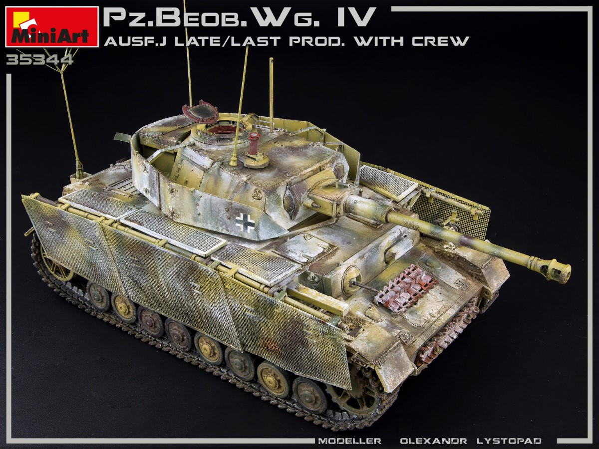 1/35 Miniart WWII PzBeobWg IV Ausf J Late/Last Production Tank w/5