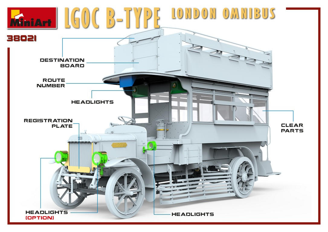 1/35 Miniart LGOC B-Type London Double Decker Omnibus