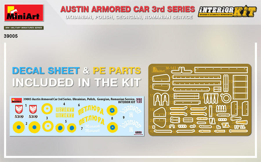 1/35 Miniart WWI Austin 3rd Series Armored Car w/Full Interior