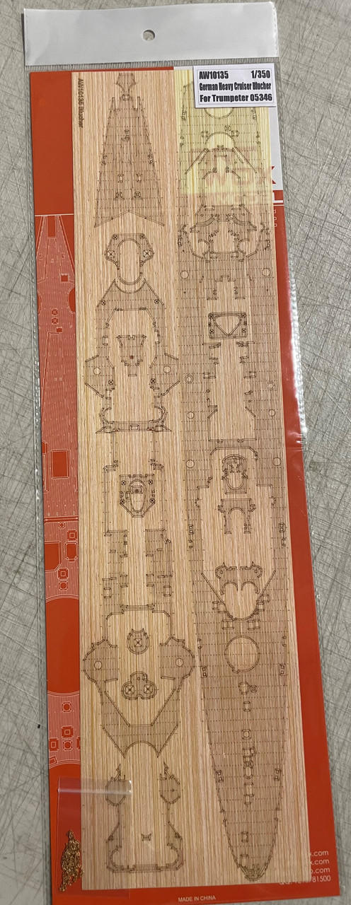 1/350 Artwox German Heavy Cruiser Blucher Wood Deck - Squadron.com