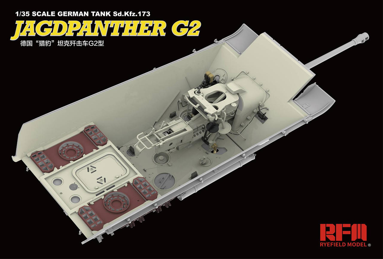 JAGDPANTHER G2 1/35 フルインテリアキット 1/35 Ryefield Model Jagdpanther G2 w/Full Interior