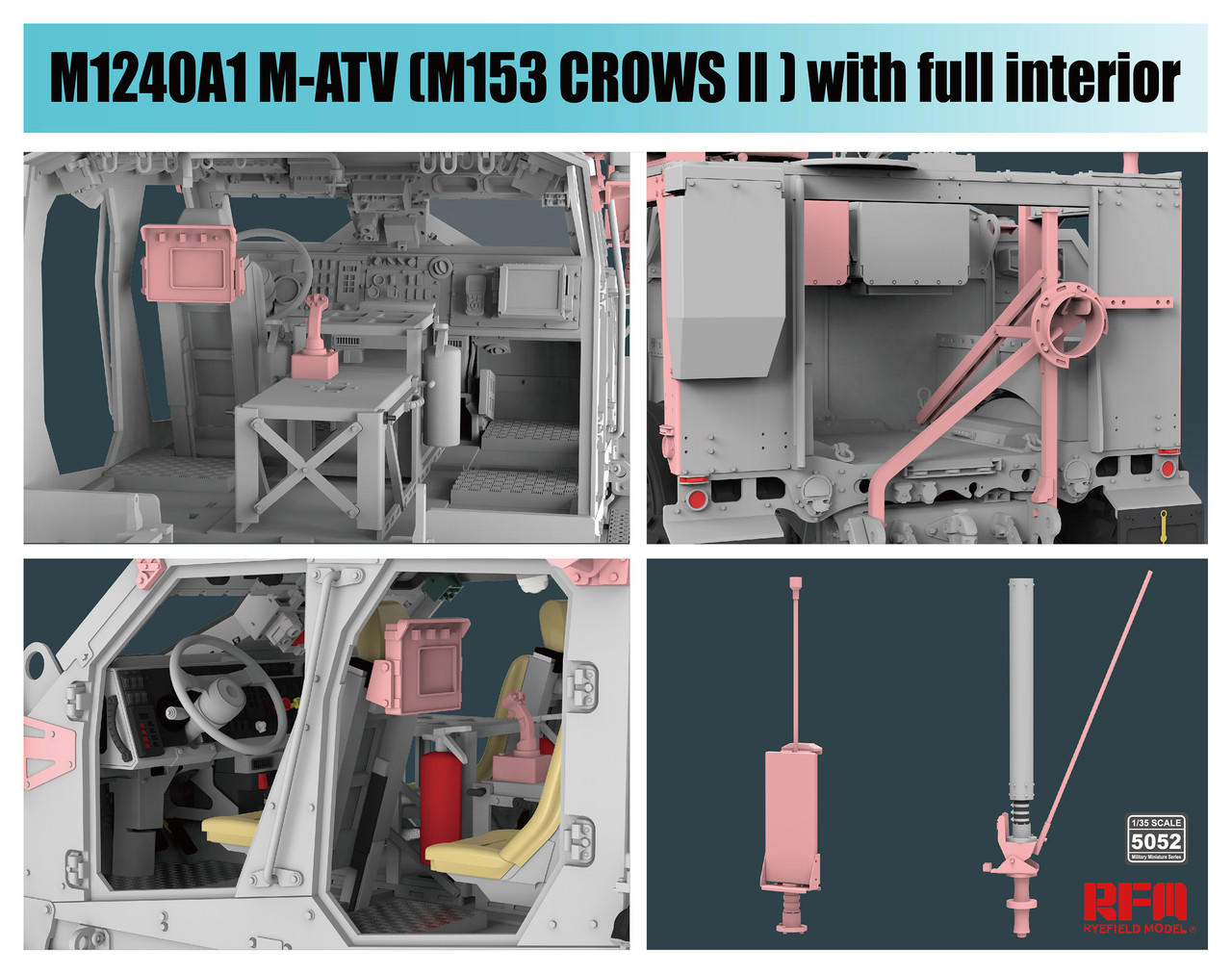 1/35 Ryefield Model M1240A1 M-ATV M153 CROWS II w