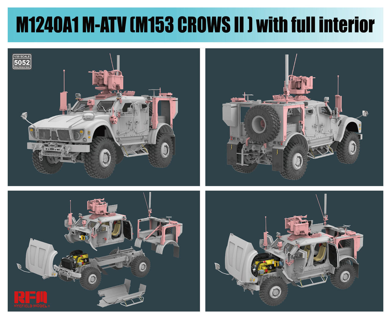 ライフィールド　M1240A1 CROWSⅡ RADIOSET 1/35 Ryefield Model M1240A1 M-ATV M153 CROWS II w