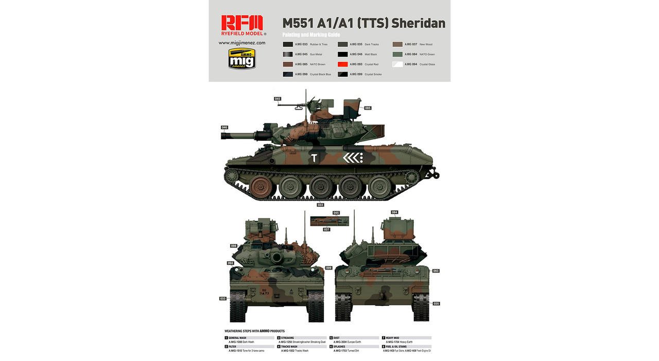 1/35 Ryefield Model M551A1/A1TTS Sheridan - Squadron.com