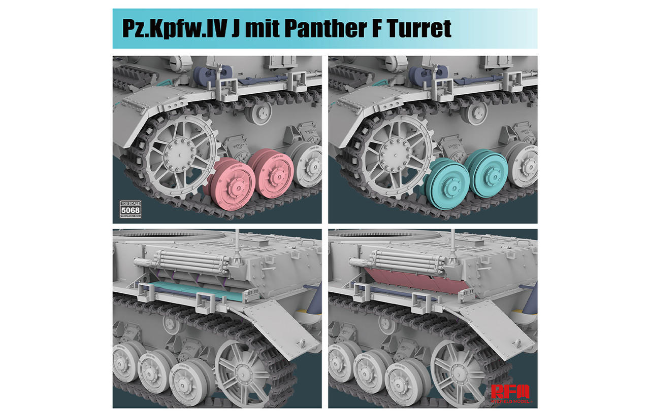 1/35 Ryefield Model Pz.Kpfw.IV J mit Panther F Tur - Squadron.com