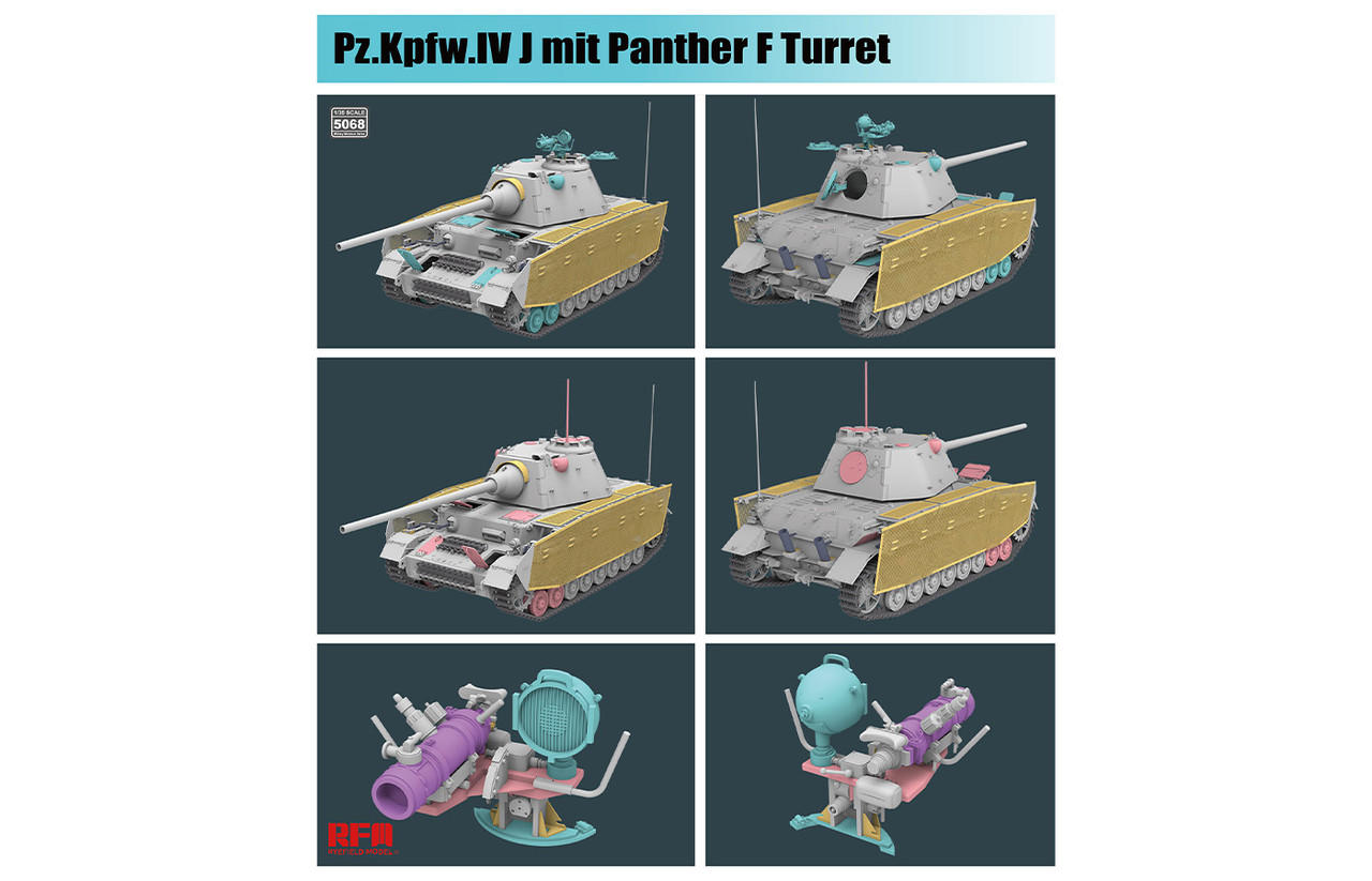 1/35 Ryefield Model Pz.Kpfw.IV J mit Panther F Tur - Squadron.com