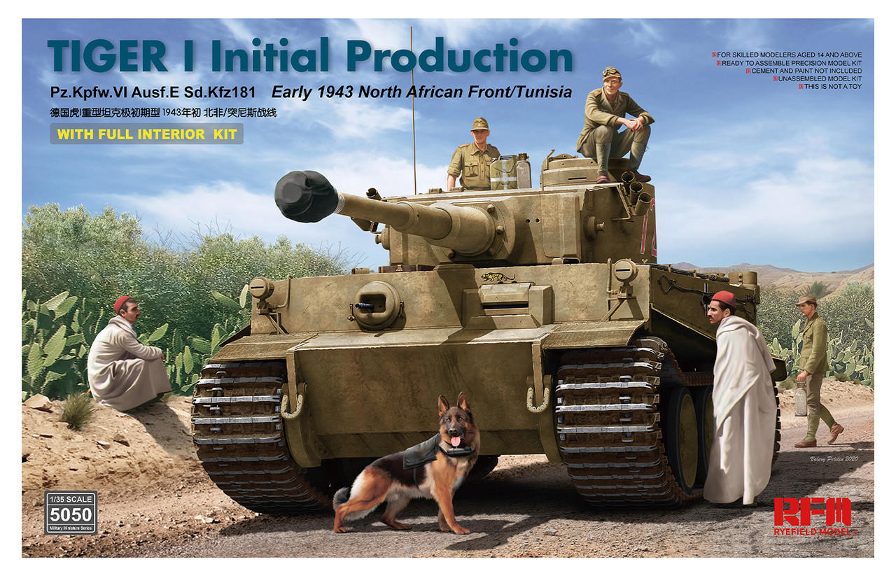 1/35 Ryefield Model Tiger I Initial Prod 1943 w/fu - Squadron.com