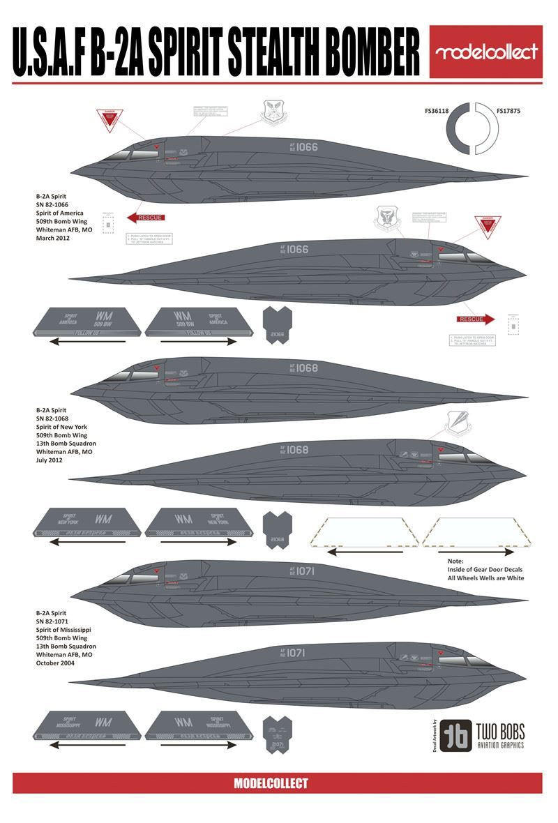 1/72 ModelCollect USA.F. B-2A Spirit Stealth Bomber - Squadron.com