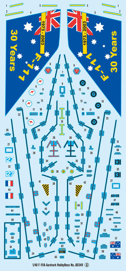 Hobby Boss F-111C Pig 1/48スケール General-Dynamics F-111C Pig (Australian Air Force) Hobby