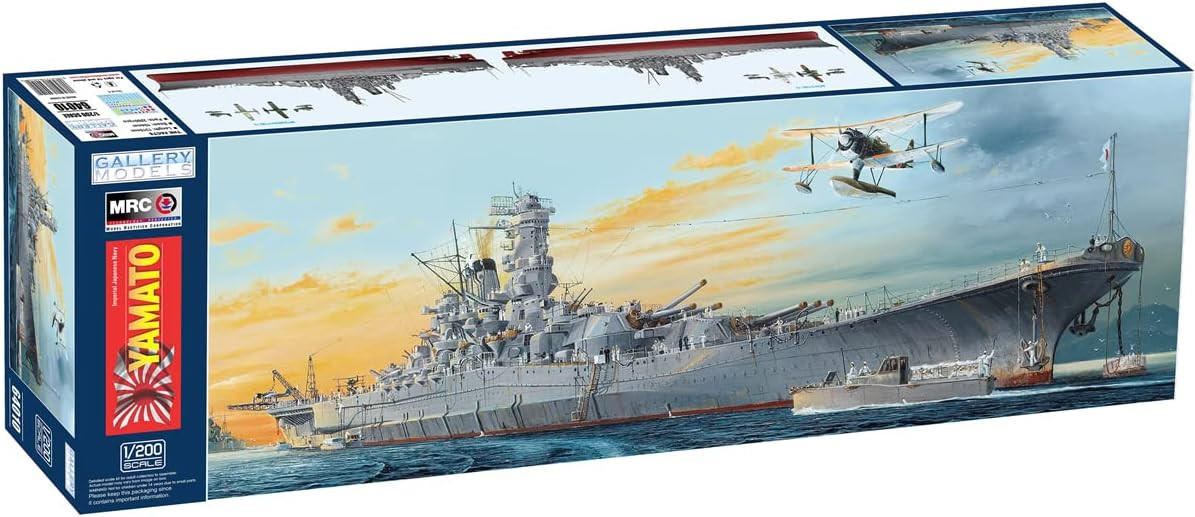 [昔のプラモデル]1/200 nichimo Yamato 戦艦モデルキット 1/200 Gallery Models IJN Yamato Battleship Plastic Model Kit