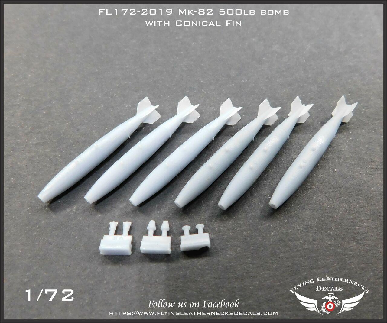 1/72 Flying Leathernecks Mk-82 500lb bomb with BSU-33 fin
