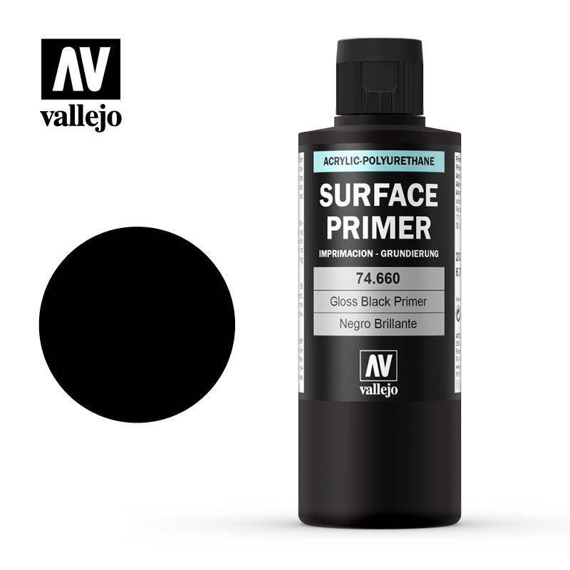 Vallejo Surface Primer: Gloss Black 200ml (74.660) – Gnomish Bazaar