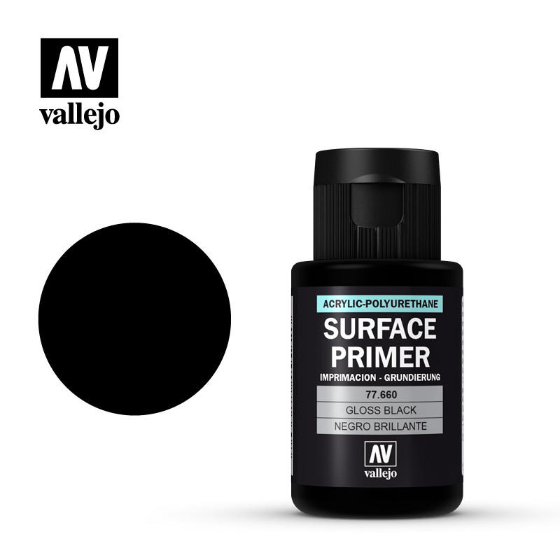 Vallejo Paint 32ml Bottle Gloss Black Surface Primer Vallejo Paint 32ml Bottle Gloss Black Surface Primer