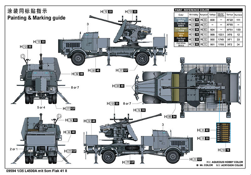 L4500A mit 5cm Flak 41 II 1/35スケール 1/35 Trumpeter L4500A mit 5cm Flak 41 II Plastic Kit - Squadron.com