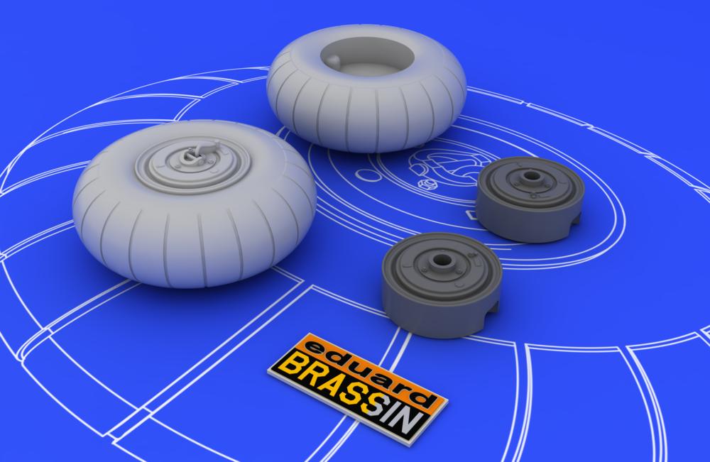 1/48 Eduard Bf110C/D Main Undercarriage Wheels for EDU (PE