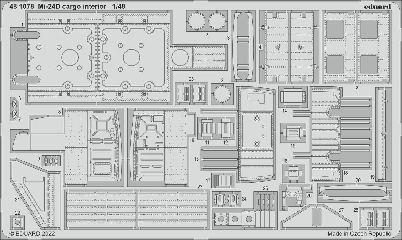 1/48 Eduard Mi24D Cargo Interior for TRP - Squadron.com