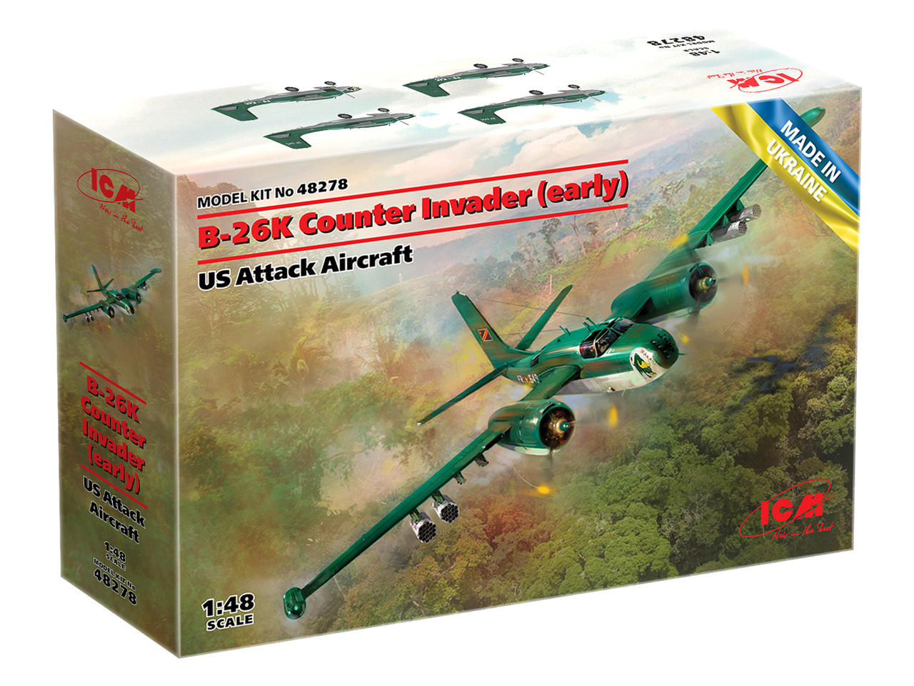 48280 B-26K カウンターインベーダー w/USAFパイロット＆クルー