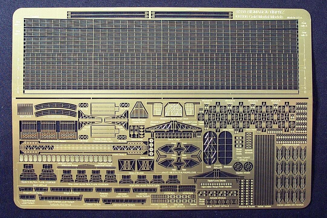 1/350 Gold Medal Bismarck / Tirpitz Battleship Photo Etch Set