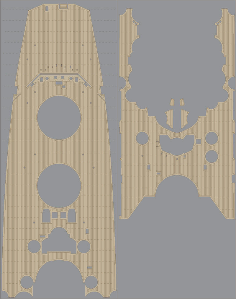 1/350 Pontos Model IJN Musashi Wooden Deck set - Squadron.com