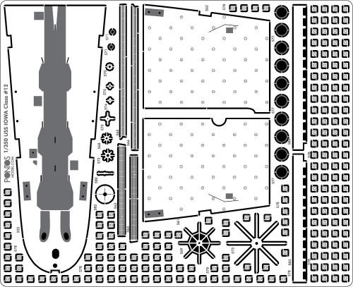 1/350 Pontos Model USS BB-64 Wisconsin 1991 Detail up set