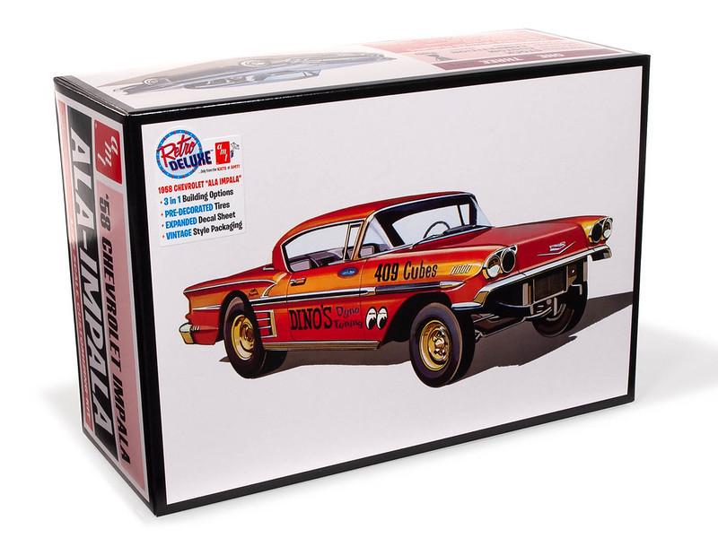 1/25 AMT 1958 Chevrolet Impala Ala-Impala Customizing Car (3 in 1