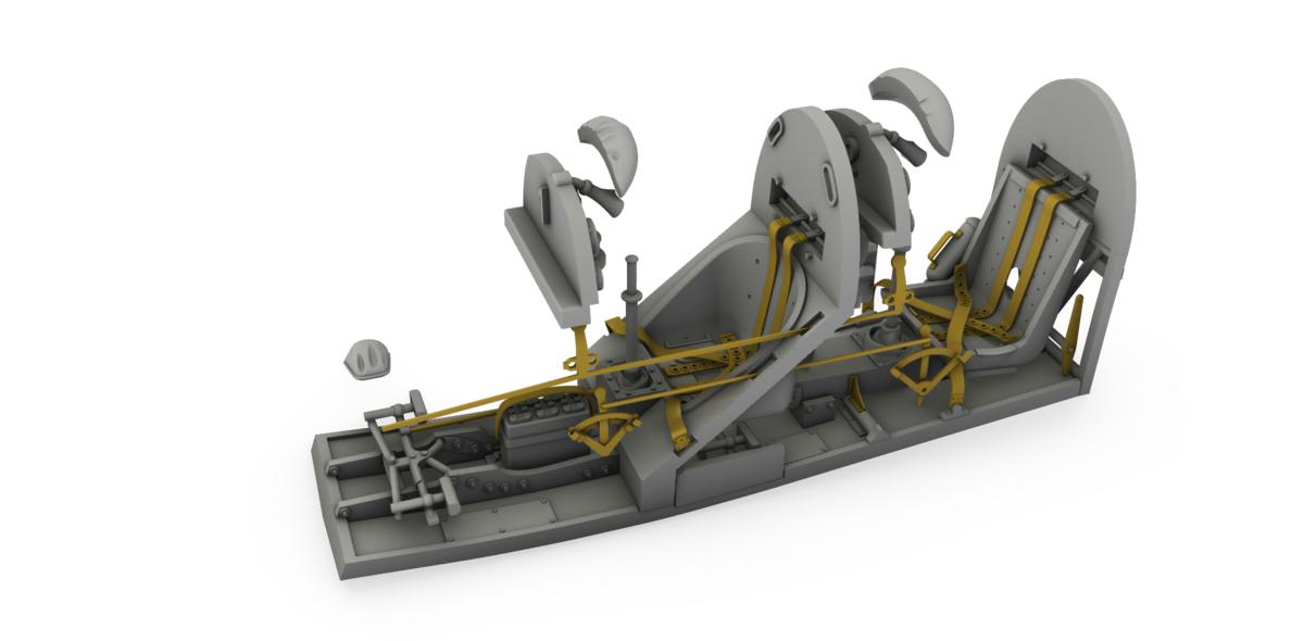 1/48 CMK DH.82 Tiger Moth Cockpit Correction Set Resin - Squadron.com