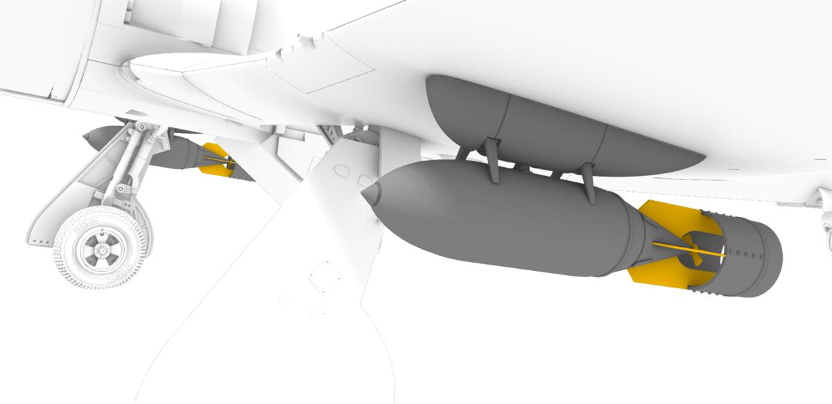 1/48 CMK Tempest Bomb Racks & 500 Lb Bombs Resin - Squadron.com
