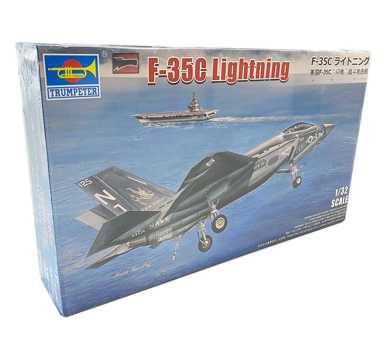 1/32 Trumpeter F-35C Lightning Plastic Model Kit - Squadron.com