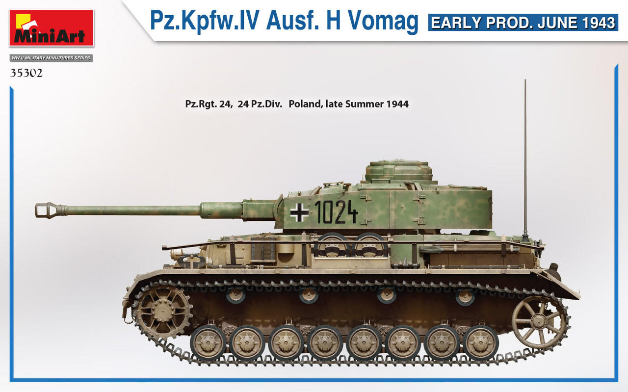 1/35 Miniart Panzer Pz.Kfw.IV Ausf.H Vomag Early Production June