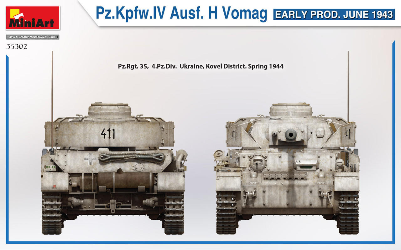 その他 MiniArt Pz.Kpfw.IV Ausf. H Vomag 1/35 1/35 Miniart Panzer Pz.Kfw.IV Ausf.H Vomag Early Production June