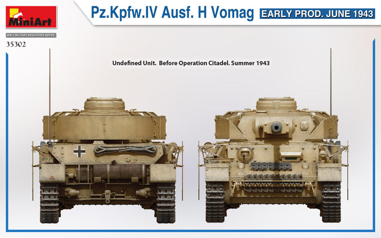 その他 MiniArt Pz.Kpfw.IV Ausf. H Vomag 1/35 1/35 Miniart Panzer Pz.Kfw.IV Ausf.H Vomag Early Production June