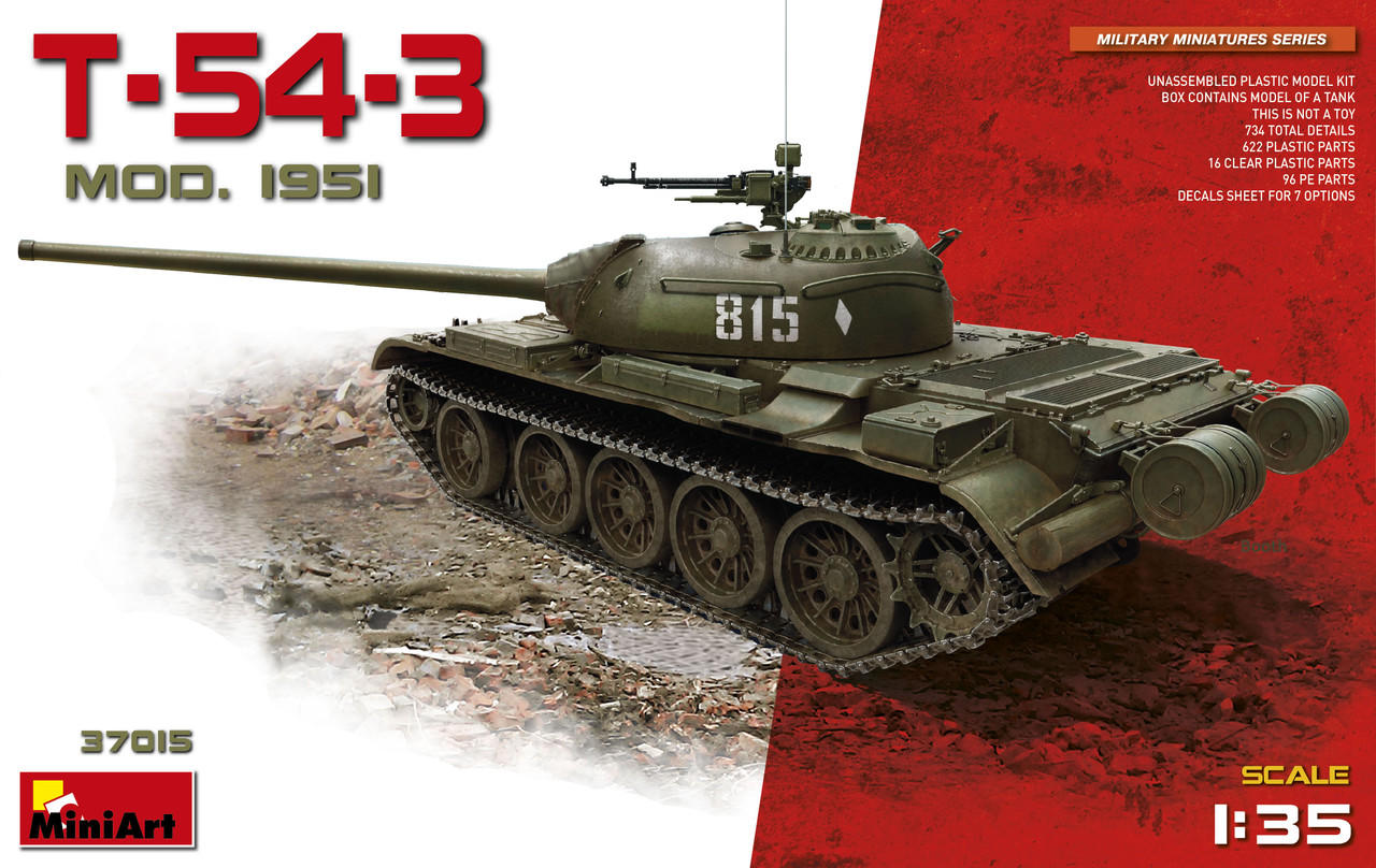 ミニアート1/35 T-54A & T-54-3戦車プラモデルセット 1/35 Miniart T-54-3 Mod. 1951 Tank - Squadron.com