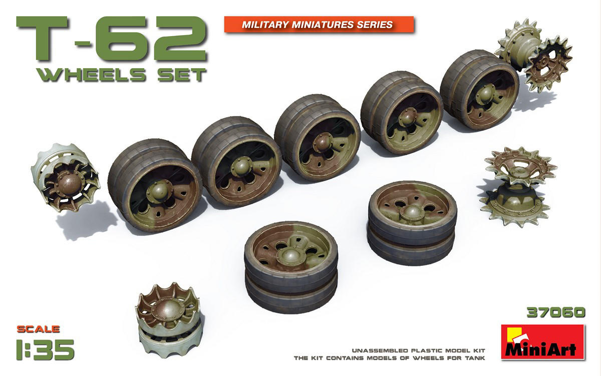 美良品 TEAM DESCENT ミドラー 1/35 Miniart T-62 Wheels Set - Squadron.com