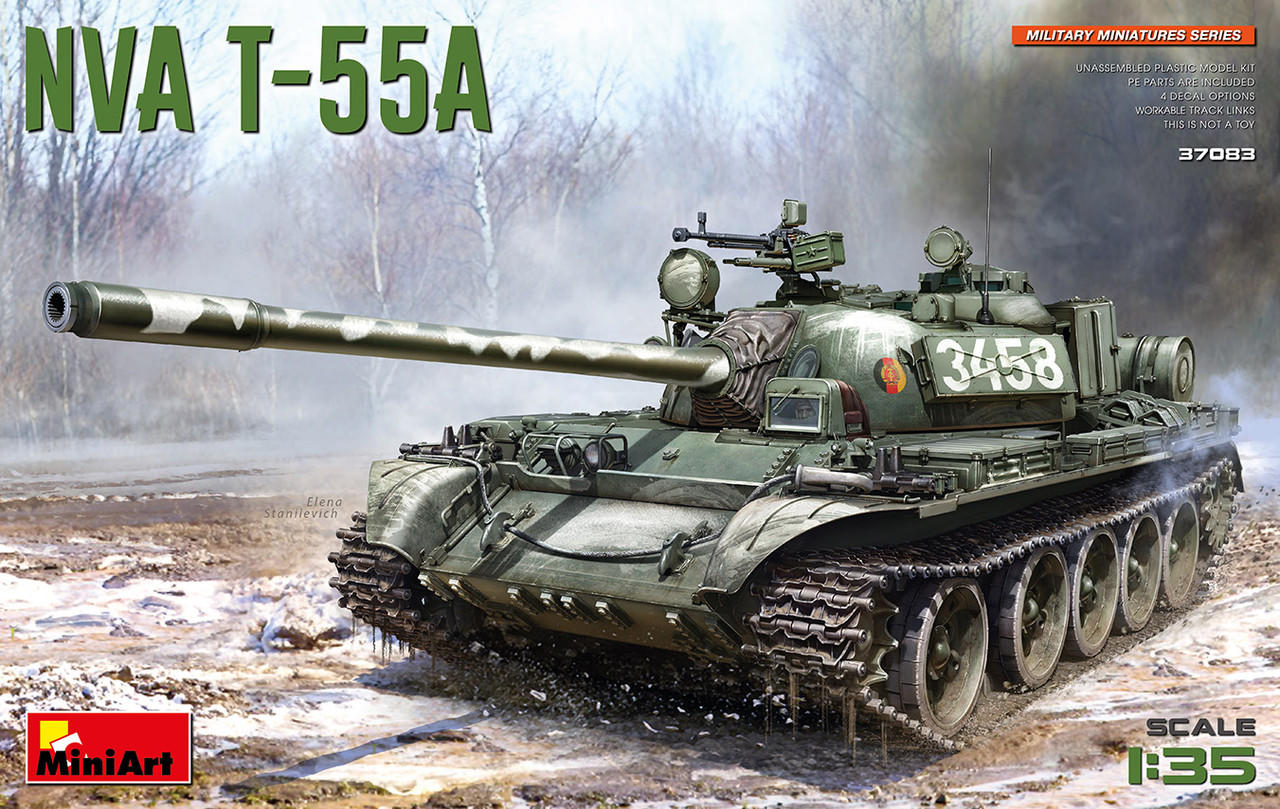 ミニカプラ　¥55 1/35 Miniart NVA T-55A Tank Plastic Model Kit - Squadron.com