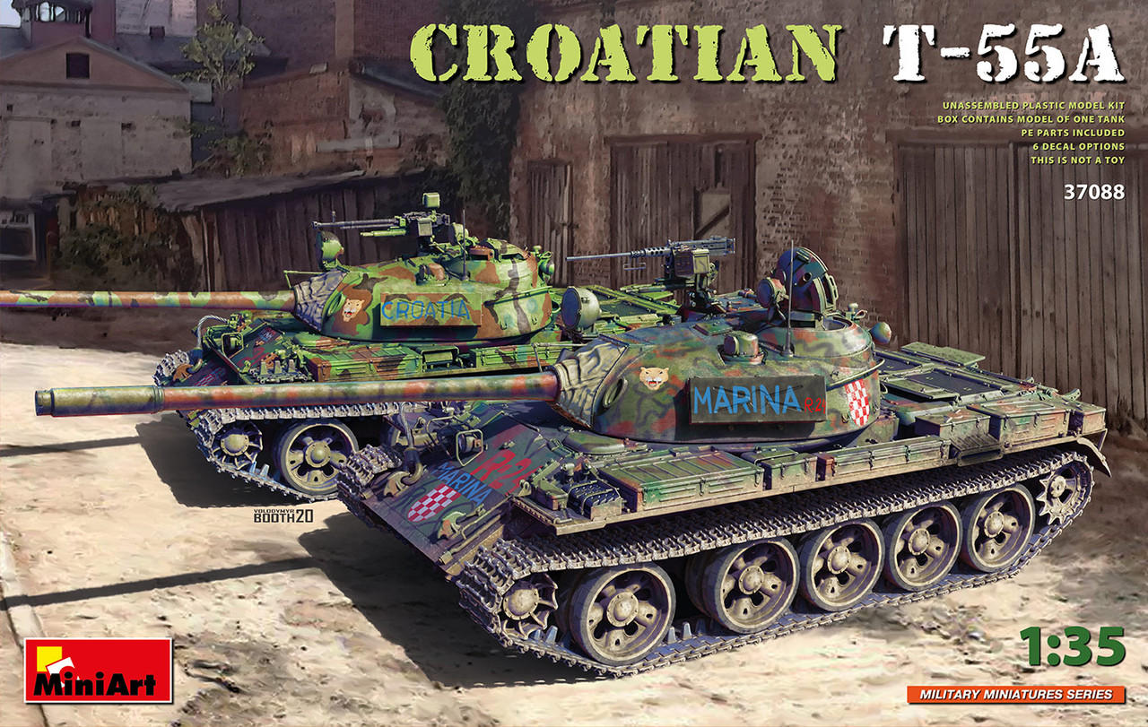 1/35 Miniart Croatian T-55A Tank Plastic Model Kit 