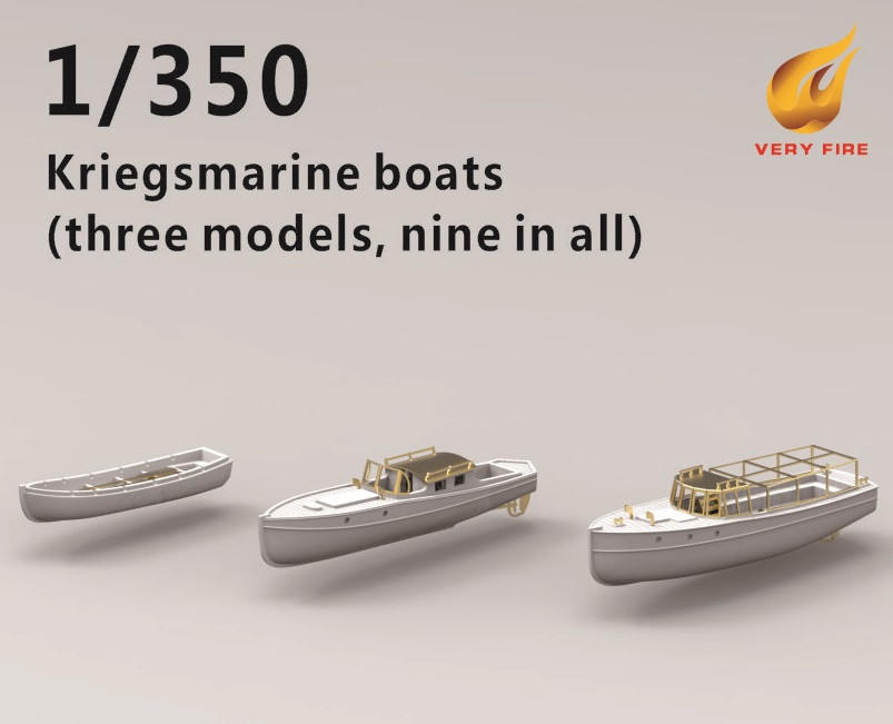 1/350 Very Fire Scale DKM Boats (3 types 6 sets) 