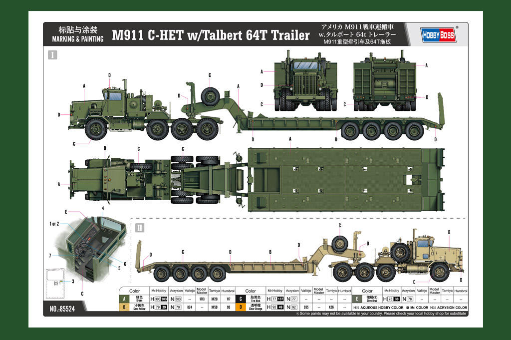 1/35 Hobby Boss M911 C-HET w/ Talbert 64T Trailer - Squadron.com