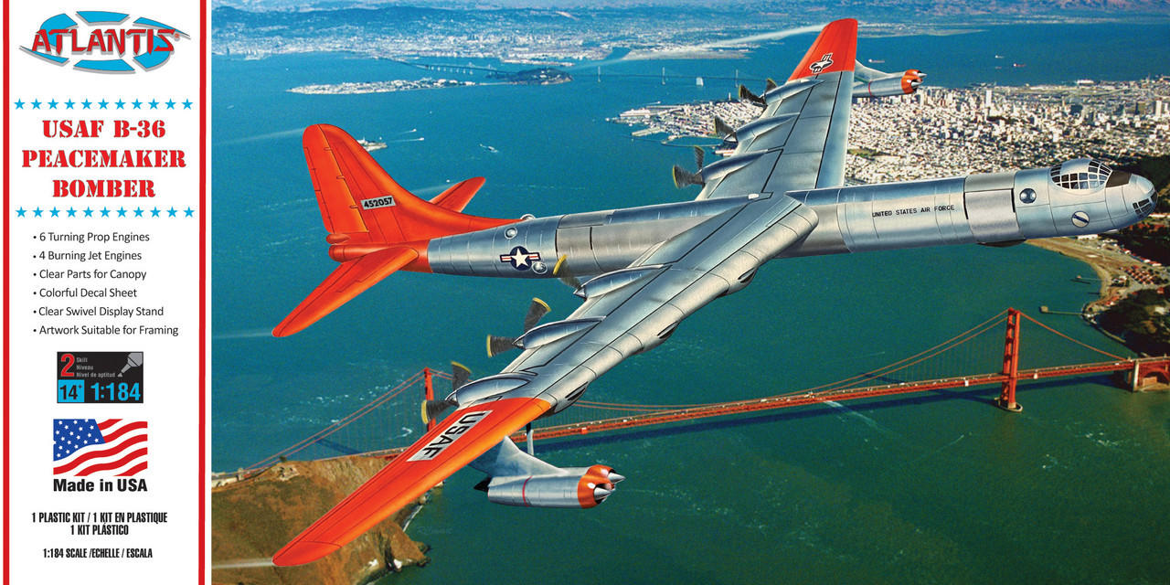 1/184 Atlantis B36 Peacemaker USAF Bomber (formerly Revell