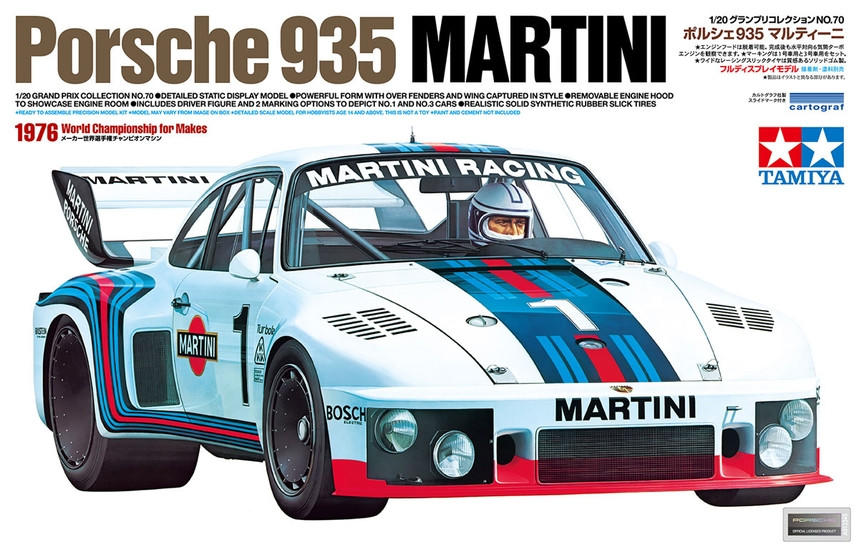 1/20 Tamiya Porsche 935 Martini Plastic Model Kit - Squadron.com
