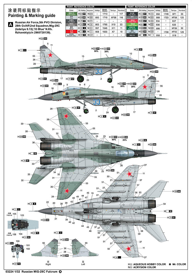 トランペッター 1/32 MiG-29C ファルクラムC型 戦闘機 プラモデル 03224 z2zed1b 1/32 Trumpeter MiG29C Fulcrum Russian Fighter - Squadron.com