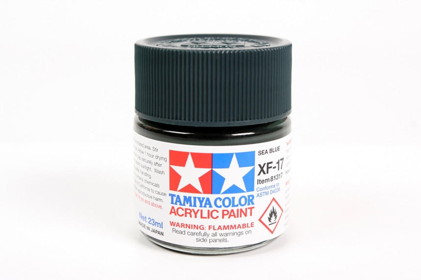 光彩陸離　専用 Tamiya Large Acrylic Paint XF-17 Sea Blue - 81317 - Squadron.com