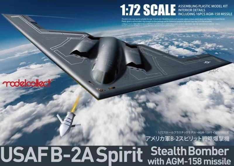 1/72 Model Collect B-2A Spirit Stealth Bomber with AGM-158 Missile ...