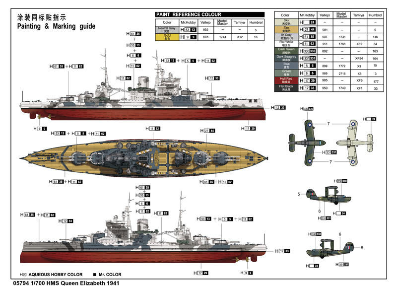 1/700 Trumpeter HMS Queen Elizabeth 1941 - Squadron.com