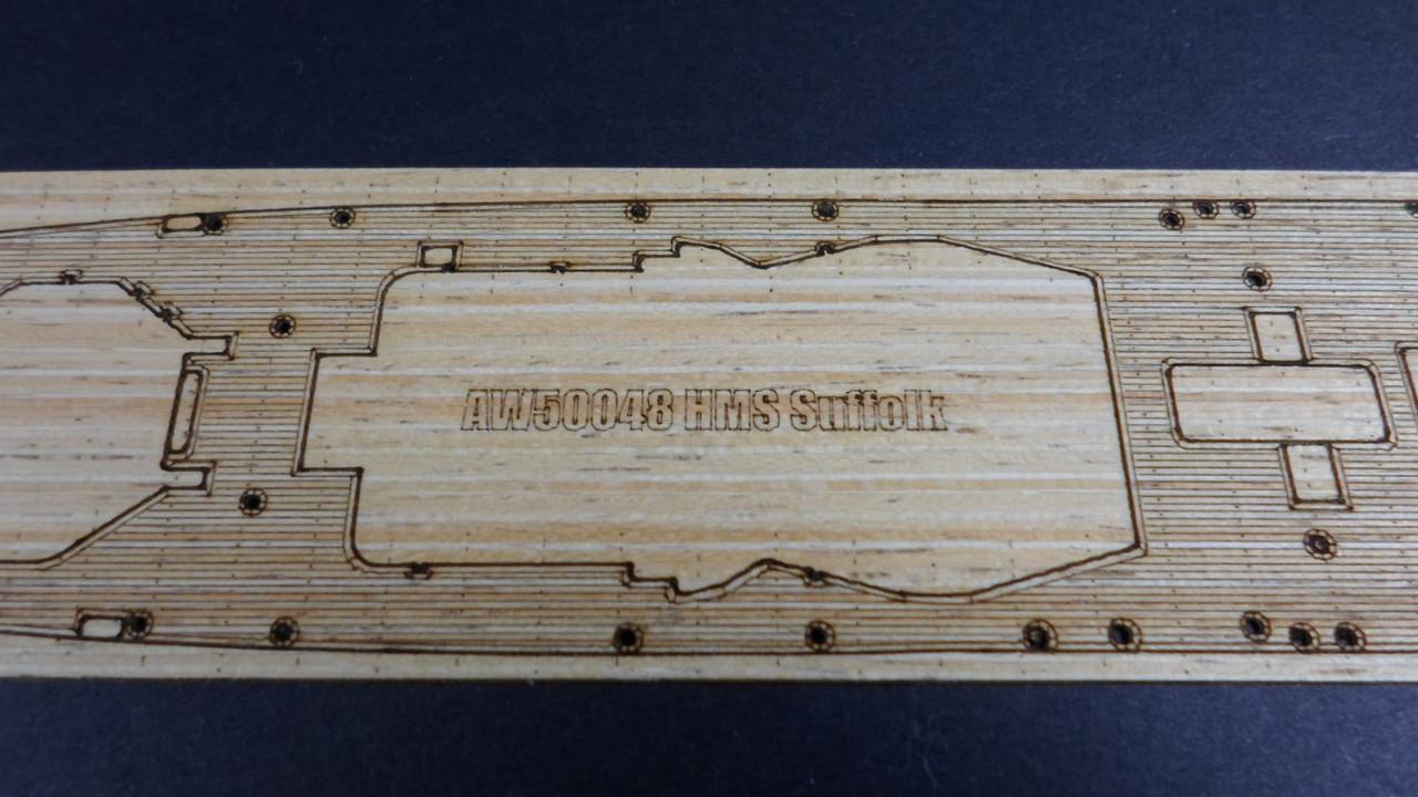 1/400 Artwox HMS Suffolk ( For Airfix A03203) Wood Deck - Squadron.com