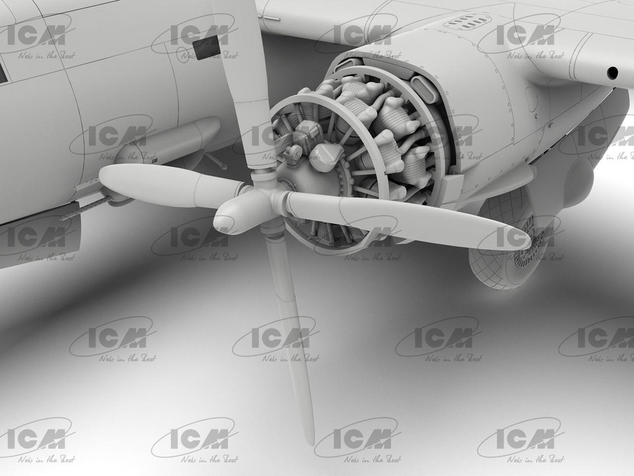 新品未使用　AND1 marauder 30周年　28.5 ICM 1/48 scale Martin B-26B Marauder plastic model kit review
