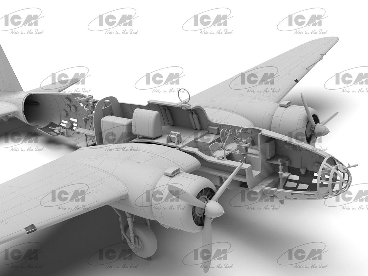 1/48 ICM Ki-21-Ib Sally Japanese Heavy Bomber Plastic Model Kit